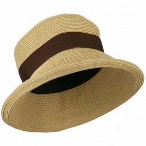 Sun Hats Metallic Half Bow Roll Up Hat - Natural - CK11K1CP167 $37.19