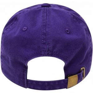 Baseball Caps Baseball Cap Dad Hat for Men and Women Cotton Low Profile Adjustable Polo Curved Brim - Dark Purple - CA18K6SDA...