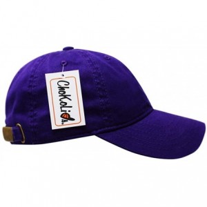 Baseball Caps Baseball Cap Dad Hat for Men and Women Cotton Low Profile Adjustable Polo Curved Brim - Dark Purple - CA18K6SDA...