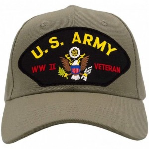 Baseball Caps US Army - World War II Veteran Hat/Ballcap Adjustable One Size Fits Most - Tan/Khaki - C318N823I74 $42.82