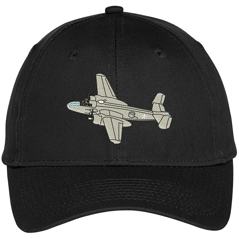 Baseball Caps North American B-25 Mitchell Embroidered Snapback Adjustable Baseball Cap - Black - CO12KMEQJ8R $17.73