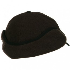 Baseball Caps Anti Pilling Fleece Cap with Warmer Flap Winter HAT - Brown - CF1155GMCJX $9.32
