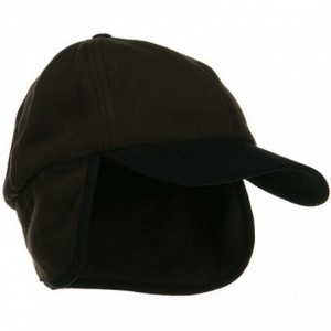 Baseball Caps Anti Pilling Fleece Cap with Warmer Flap Winter HAT - Brown - CF1155GMCJX $9.32