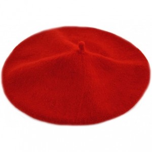 Berets Classic Wool Beret Soild Color Artist Hat for Infants and Toddlers - Red - CA185XOZ4CY $11.11