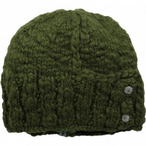 Skullies & Beanies Women's Vervain- Hand Knit Chunky Beanie - Moss - CP11009B345 $29.86