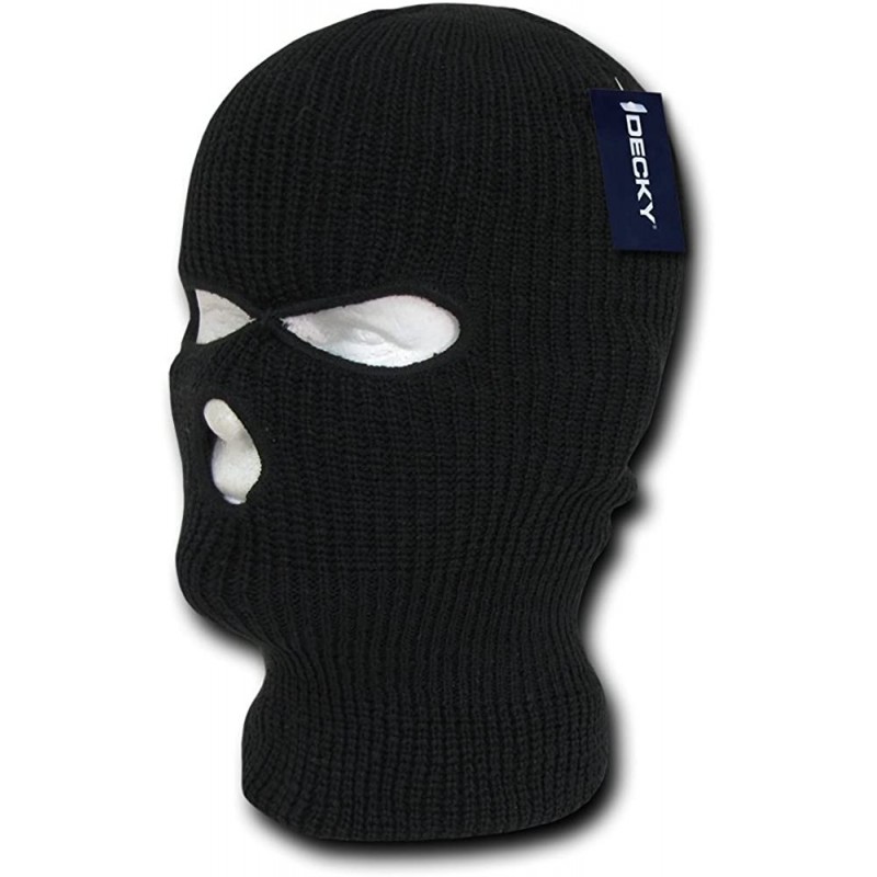 Skullies & Beanies Face Mask 3 Holes Beanie - Black - CT119BZO549 $11.60