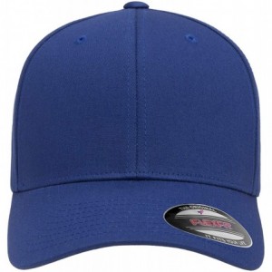 Baseball Caps Cotton Twill Fitted Cap - Royal - CV194GKTW0Q $15.28