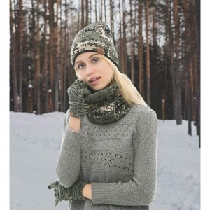 Skullies & Beanies Winter Warm Knitted Balaclava Hat Scarf Ski Knit Caps - Camo Gray - C018ZTHT7D4 $9.35