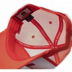 Baseball Caps Custom California Republic State Flag Cali Unisex-Adult Trucker Hat Multi - White/Orange - CW12J1O9VZH $15.03