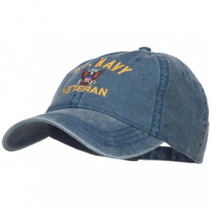 Baseball Caps US Navy Veteran Military Embroidered Washed Cap - Navy - CE17Y0DUSCN $20.57