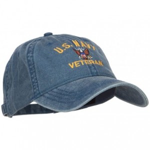Baseball Caps US Navy Veteran Military Embroidered Washed Cap - Navy - CE17Y0DUSCN $20.57