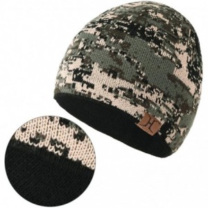 Skullies & Beanies Winter Warm Knitted Balaclava Hat Scarf Ski Knit Caps - Camo Gray - C018ZTHT7D4 $9.35