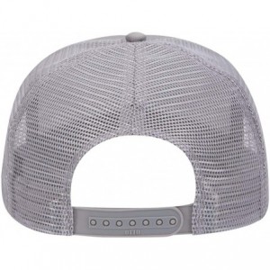 Baseball Caps Cotton Blend Twill 5 Panel Pro Style Mesh Back Trucker Hat - Gray - CM180D4EC73 $12.22