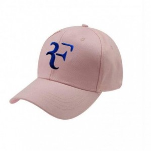 Baseball Caps Letter Embroidery 3D F Dad Hat Tennis Star Roger Federer Baseball Cap Black Adult Size - Red - C818WMMG3Q3 $18.90