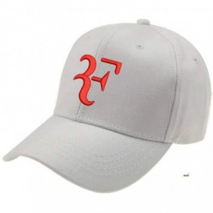 Baseball Caps Letter Embroidery 3D F Dad Hat Tennis Star Roger Federer Baseball Cap Black Adult Size - Red - C818WMMG3Q3 $18.90