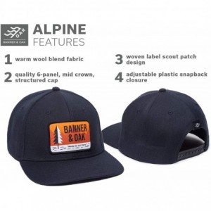 Baseball Caps Alpine Woven Label Scout Patch Hat - Adjustable Baseball Cap w/Plastic Snapback Closure - Navy - C218ZOZE4KC $2...