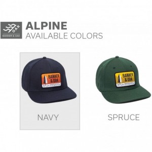 Baseball Caps Alpine Woven Label Scout Patch Hat - Adjustable Baseball Cap w/Plastic Snapback Closure - Navy - C218ZOZE4KC $2...