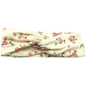 Headbands Womens Headbands Boho Headwraps Cross Elastic Hair Band Bows Cross Head Bands for Women - 4 Pack Cross Floral - CW1...