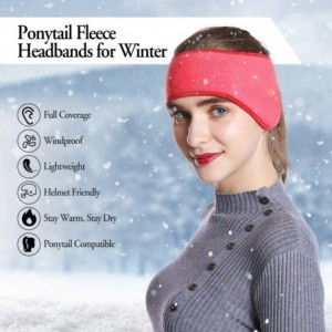 Cold Weather Headbands Womens Ponytail Headband - Fleece Ear Warmer (1 Pack/ 2 Pack/ 3 Pack) - Perfect for Winter Outdoor Spo...