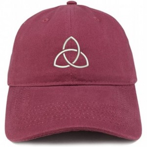 Baseball Caps Holy Trinity Embroidered Brushed Cotton Dad Hat Ball Cap - Maroon - CS180D9T5AD $34.11