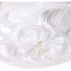 Bucket Hats Church Kentucky Derby Dress Hats for Women - Sd710-p-wh - C818CU67I3S $37.92