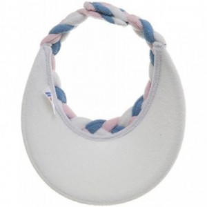 Visors Ladies Terry Cloth Visor - Pink White Blue - CN114F2QYEH $12.58