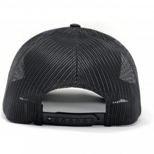 Baseball Caps Atoll Baseball Cap Trucker Hat - 7 Hole Snapback Adjustable Breathable Hat - Black/Black - CP180I58QIU $25.13