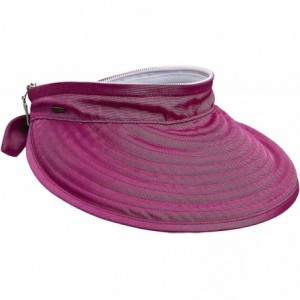 Sun Hats Deluxe Nylon Zip Face Saver Sun Summer Hat - Orchid - CM11VS0WDUX $25.06