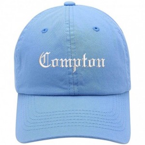 Baseball Caps Compton Text Embroidered Low Profile Soft Crown Unisex Baseball Dad Hat - Vc300_babyblue - C218SDDRMSO $19.00