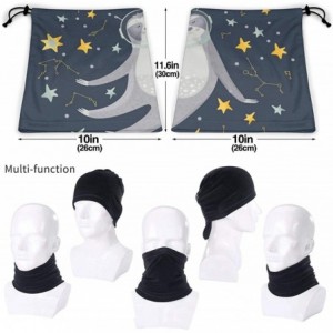 Balaclavas Neck Gaiter Headwear Face Sun Mask Magic Scarf Bandana Balaclava - Cartoon Sloth Flying in Open Space - CH197SDZM0...