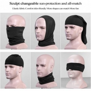 Balaclavas RockBros UPF50+ Balaclava Face Cover- Cool-Feeling Bandana Magic Scarf- Neck Gaiter Unisex - Black - CH197Y39N6Q $...