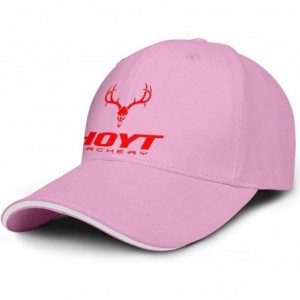 Baseball Caps Men Baseball Cap Fashion Adjustable Mesh Archery Red Dad Trucker Golf Hat - Pink - CJ18A2X2T5O $13.86