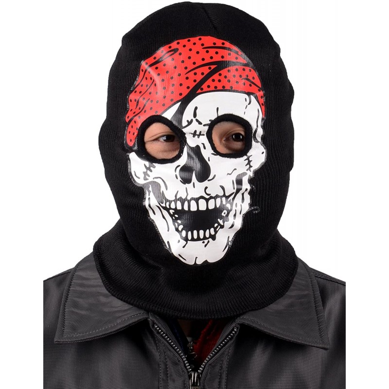 Balaclavas Men's Outdoor Sports Full-Face Balaclava Mask - Pirate Skull - CM128V7272T $8.82