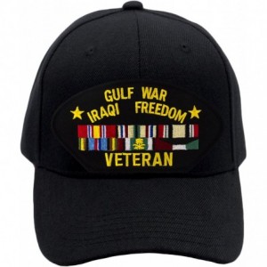 Baseball Caps Gulf War/Iraqi Freedom Veteran Hat/Ballcap Adjustable One Size Fits Most - Black - CO1803CNLH8 $24.08
