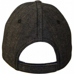 Baseball Caps Christian Cross Black Denim Adjustable Baseball Cap (One Size- Black/Black) - CH12D7MUAV7 $22.53