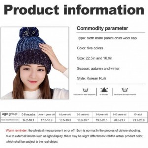 Skullies & Beanies Women Winter Knit Beanie- Thickened Windproof Hat- Warm Lining Trendy Warm Cap - Navy Blue - CR18AUSLZL2 $...