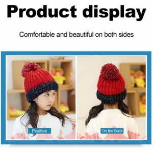 Skullies & Beanies Women Winter Knit Beanie- Thickened Windproof Hat- Warm Lining Trendy Warm Cap - Navy Blue - CR18AUSLZL2 $...