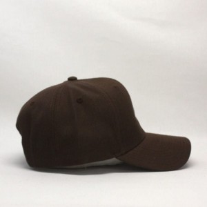 Baseball Caps Premium Plain Wool Blend Adjustable Snapback Hats Baseball Caps - Sc Brown - CA12MWZNQJ2 $13.05