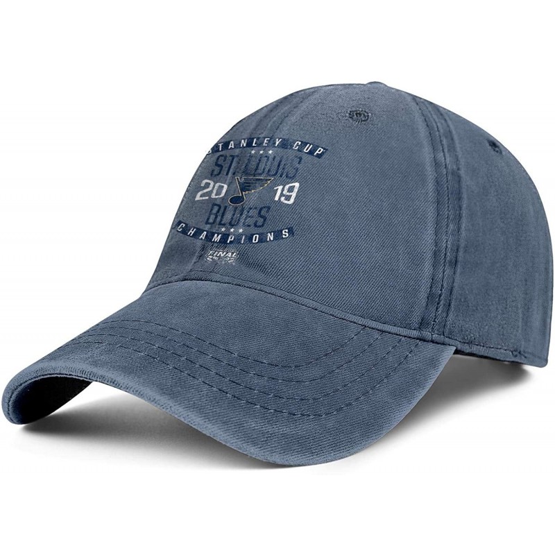 Baseball Caps Denim Baseball Hats Unisex Men's Classic Adjustable Mesh Captain Flat Cap - Blue-14 - CJ18U8UNEE0 $18.84