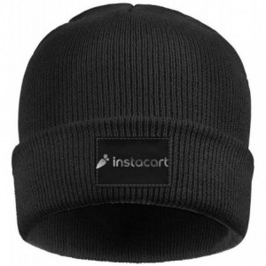 Skullies & Beanies Womens Mens Beanie Hat Instacart-Shopper-App-Vintage-Old- Warm Watch Caps - Black-137 - CE19236SU54 $19.94