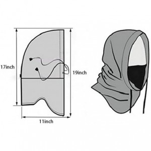 Balaclavas Tactical Balaclava Full Face Mask Fleece Warm Winter Outdoor Sports Mask Wind-Resistant Hood Hat Multi Colors - C1...