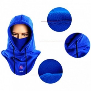 Balaclavas Tactical Balaclava Full Face Mask Fleece Warm Winter Outdoor Sports Mask Wind-Resistant Hood Hat Multi Colors - C1...