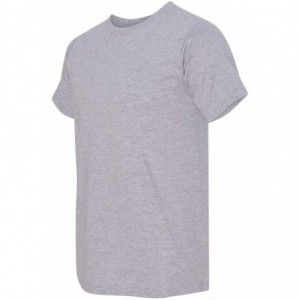 Baseball Caps 5010 Adult Heather Jersey Tee - Heather Grey - CY11CCX8DEP $17.07