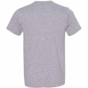 Baseball Caps 5010 Adult Heather Jersey Tee - Heather Grey - CY11CCX8DEP $17.07