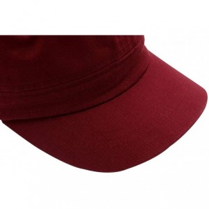 Baseball Caps Cadet Army Cap - Military Cotton Hat - Burgundy2 - CV12GW5UUWB $7.59