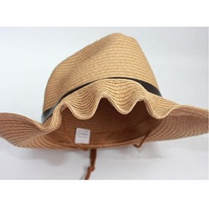 Cowboy Hats Men Cowboy Hats Western Hats Brim Hat Summer Beach Straw Cap Sun Floppy Foldable Hats for Adults (Khaki) - C8182H...