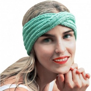 Cold Weather Headbands Women Winter Twisted Crochet Headband Knitted Headwrap Headwear Ear Warmer Head Warmer - Coffee - C712...