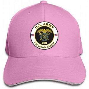 Baseball Caps US Army MOS 92R Parachute Rigger Adjustable Baseball Caps Vintage Sandwich Hat - Pink - CT18RGSZX5U $43.21