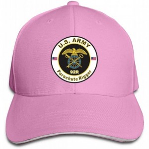 Baseball Caps US Army MOS 92R Parachute Rigger Adjustable Baseball Caps Vintage Sandwich Hat - Pink - CT18RGSZX5U $18.14