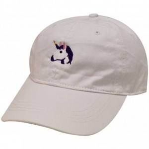 Baseball Caps Unicorn Cotton Baseball Dad Caps - White - CA12ODXWGBR $15.57